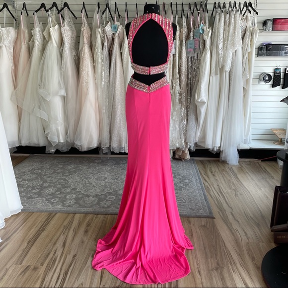 Hot Pink Prom Dress - Picture 2 of 7